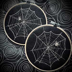 Cobweb  Embroidered Hoop