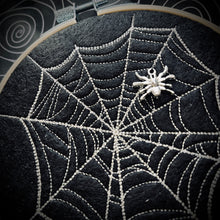 Load image into Gallery viewer, Cobweb  Embroidered Hoop