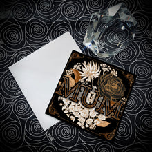 Load image into Gallery viewer, Black and Gold Floral Mum Card