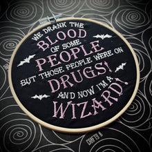 Load image into Gallery viewer, Wizard - The Shadows Embroidered Hoop