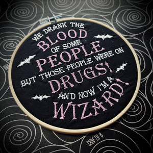 Wizard - The Shadows Embroidered Hoop