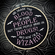 Load image into Gallery viewer, Wizard - The Shadows Embroidered Hoop