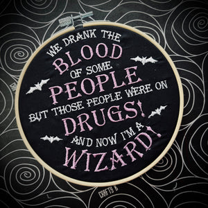 Wizard - The Shadows Embroidered Hoop