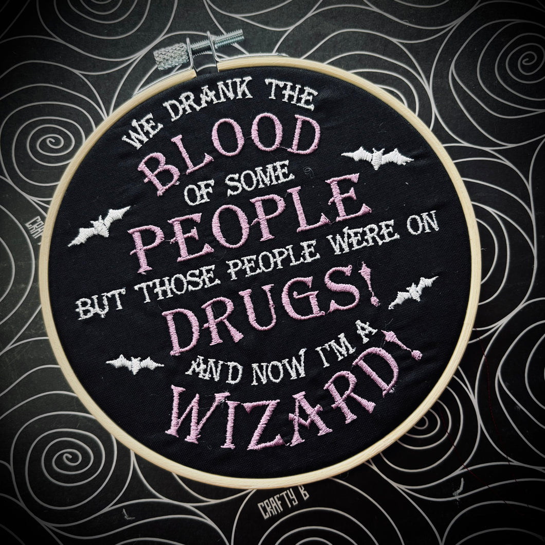 Wizard - The Shadows Embroidered Hoop