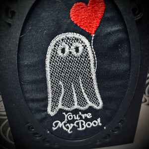 Embroidered “You’re my Boo!” Greetings Card