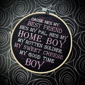 Good Time Boy - The Shadows Embroidered Hoop