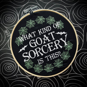 Goat Sorcery - The Shadows Embroidered Hoop