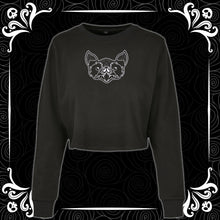 Load image into Gallery viewer, Peekaboo Bat Cropped Sweathshirt
