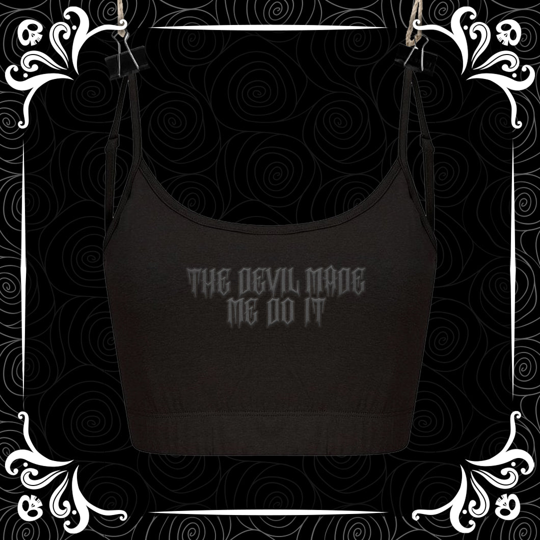 Devil Made Me Do It  Puff Vinyl Cami Top