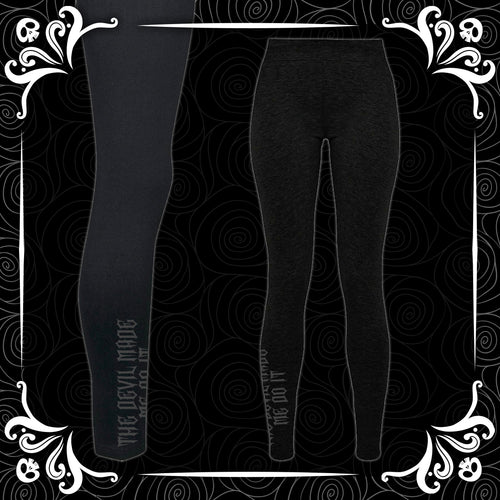 Devil Made Me Do It Puff Vinyl Leggings