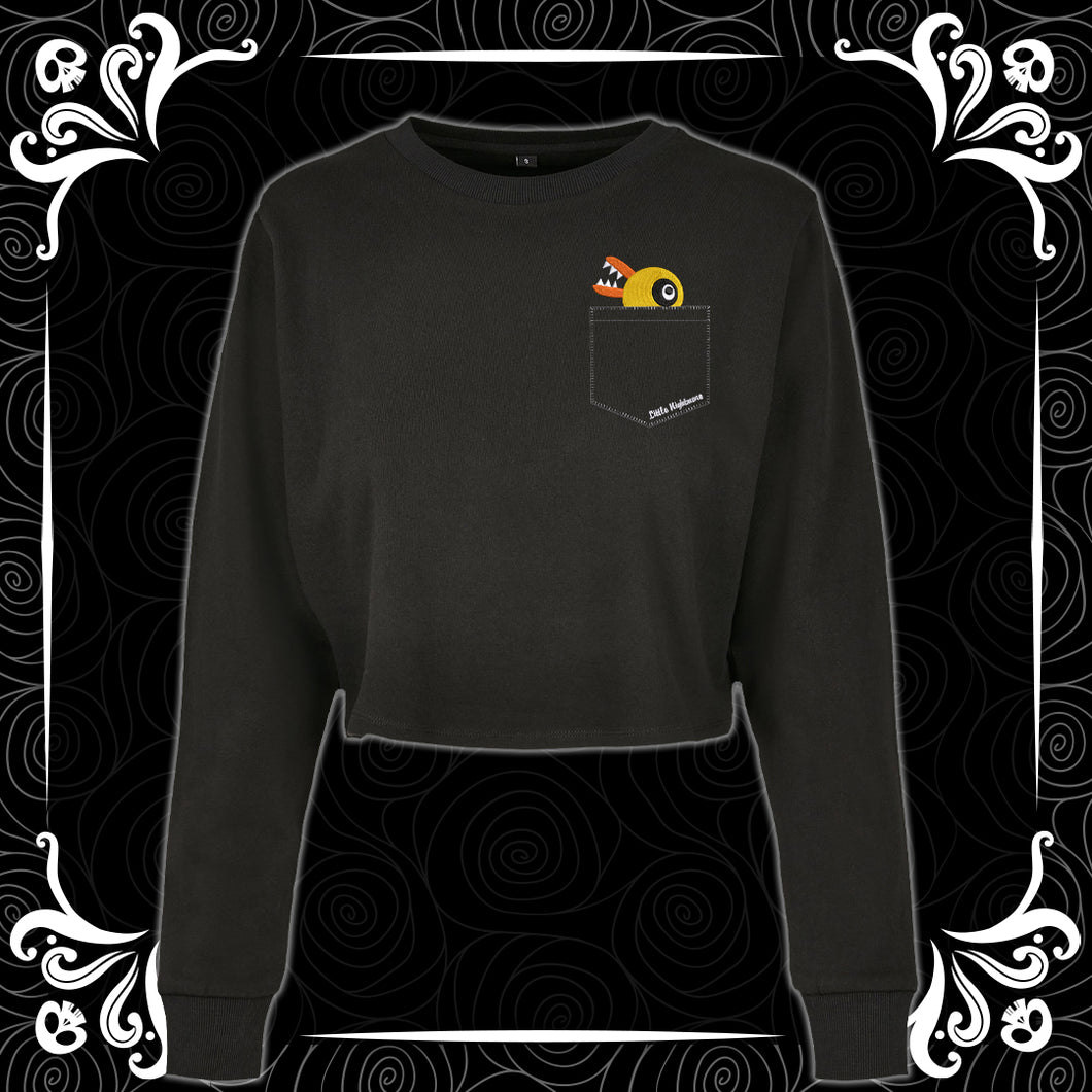 Ducky Little Nightmare Cropped Sweatshirt