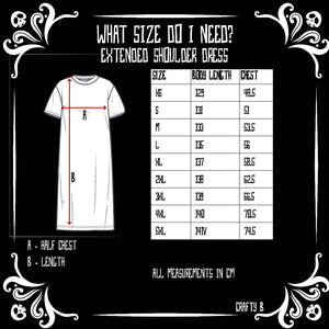 Batty Long Line Extended Shoulder Dress