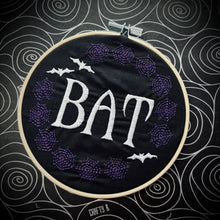 Load image into Gallery viewer, BAT - The Shadows Embroidered Hoop