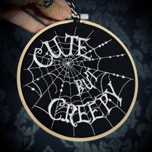 Load image into Gallery viewer, Cute but Creepy Embroidered Hoop