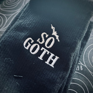So Goth Embroidered Socks