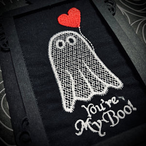 Embroidered “You’re my Boo!” Greetings Card