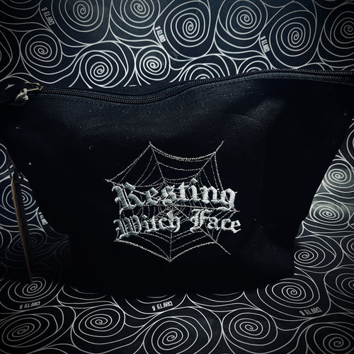 Resting Witch Face Storage Pouch