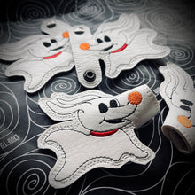 Load image into Gallery viewer, Embroidered, removable pair of Ghost Dogs for your Crocs