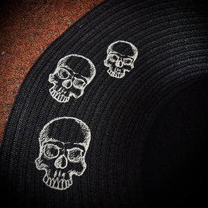 Triple Skull Oversized Straw Hat