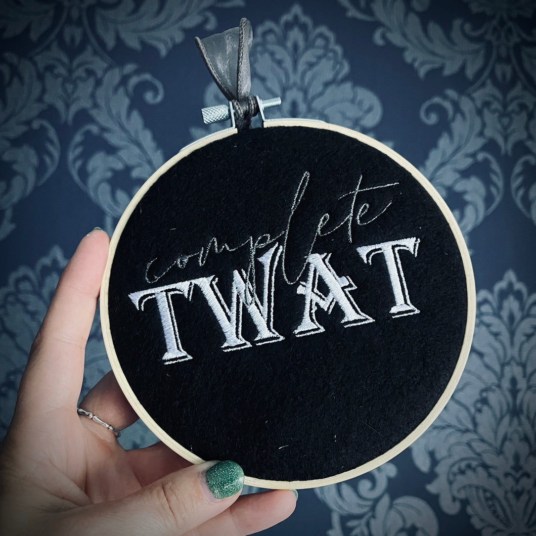 Complete T*at Embroidered Hoop