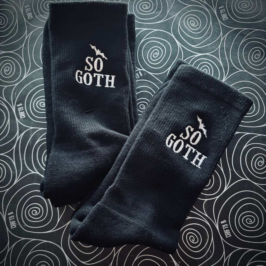 So Goth Embroidered Socks