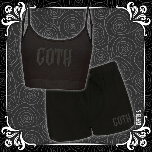 Goth Puff Vinyl 2 Piece Lounge Set