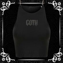 Load image into Gallery viewer, Black on Black Goth Puff VInyl Tank