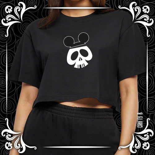 Mouse Skull - Cropped Tee
