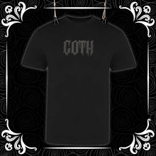 Load image into Gallery viewer, Black on Black Goth Puff Vinyl Short Sleeve Tees - Family sizes