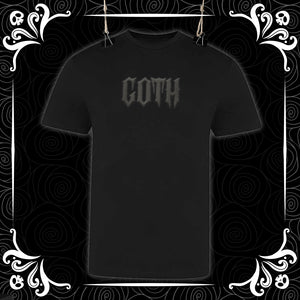 Black on Black Goth Puff Vinyl Short Sleeve Tees - Family sizes