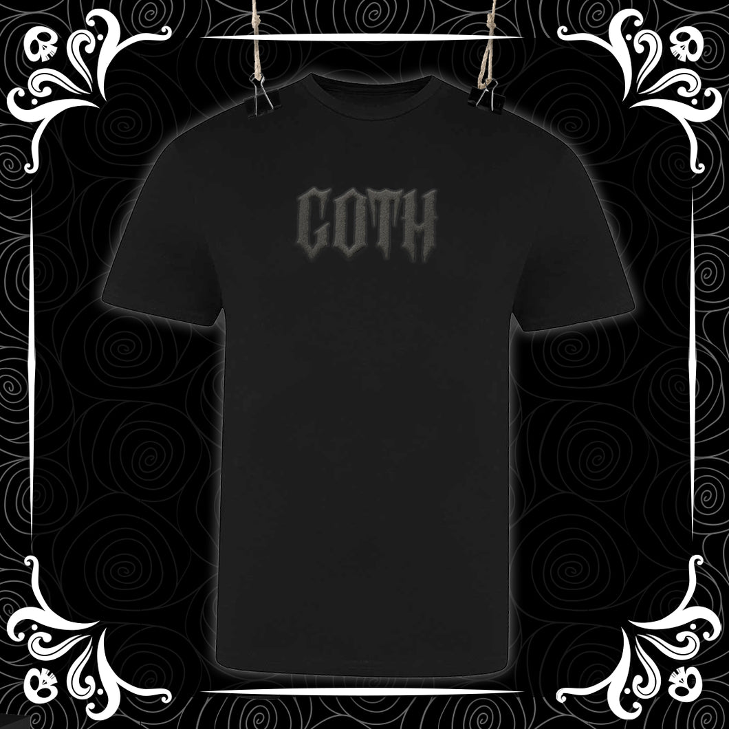 Black on Black Goth Puff Vinyl Short Sleeve Tees - Family sizes