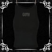 Load image into Gallery viewer, Black on Black Goth Puff Vinyl Racer Back Vest