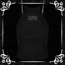 Load image into Gallery viewer, Black on Black Goth Puff Vinyl Turtle Neck Vest Top