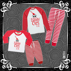 Official Sandy Claws Nice List Personalised Baby and Youth Pyjamas