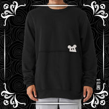 Load image into Gallery viewer, Peekaboo Happiest Ghost Raw Edge Crew Neck