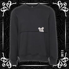 Load image into Gallery viewer, Peekaboo Happiest Ghost Raw Edge Crew Neck