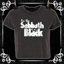 Load image into Gallery viewer, For the Sabbath we wear Black - Vintage Style Boxy Cropped Tee