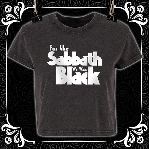 For the Sabbath we wear Black - Vintage Style Boxy Cropped Tee