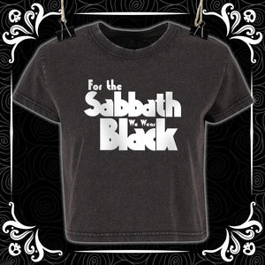 For the Sabbath we wear Black - Vintage Style Boxy Cropped Tee