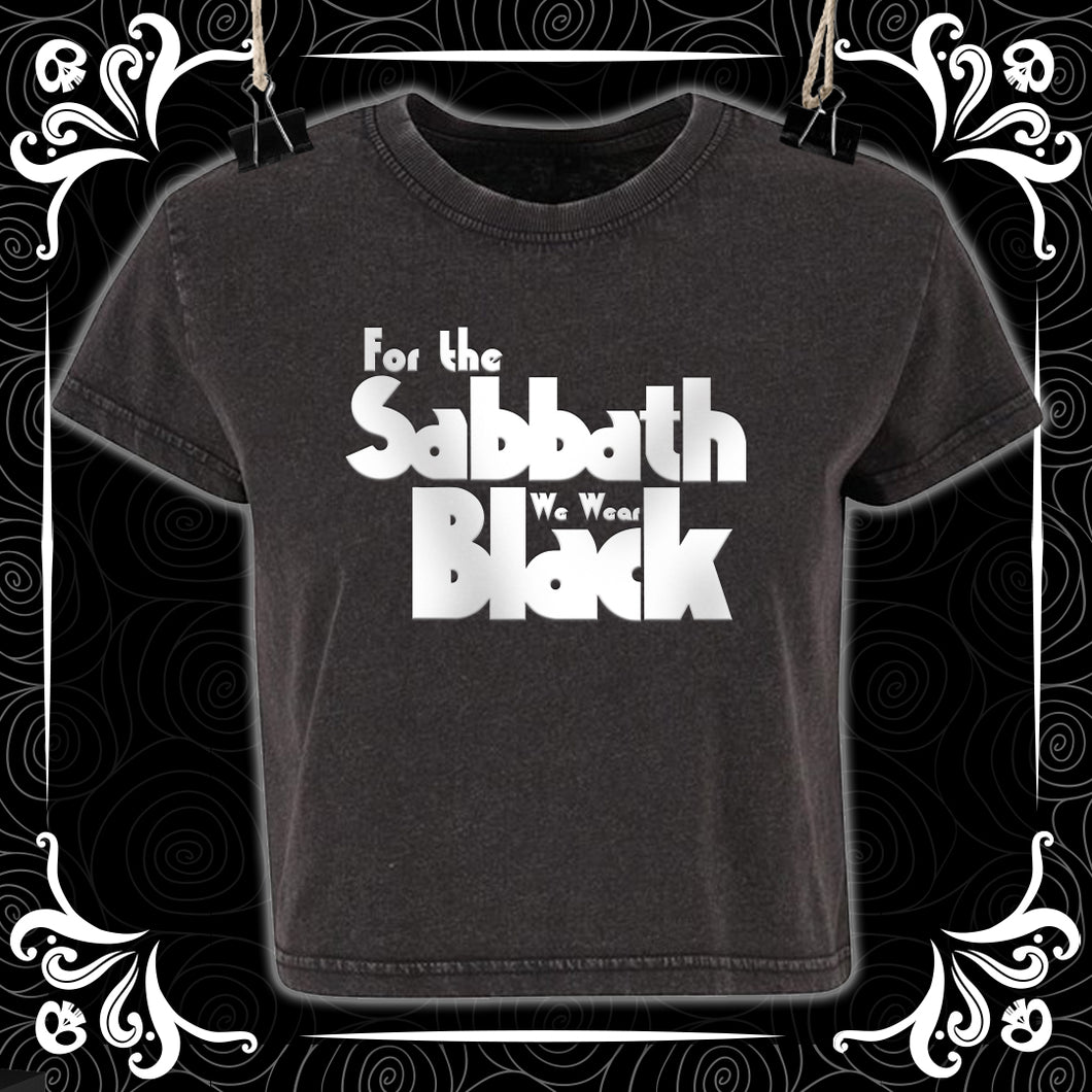 For the Sabbath we wear Black - Vintage Style Boxy Cropped Tee