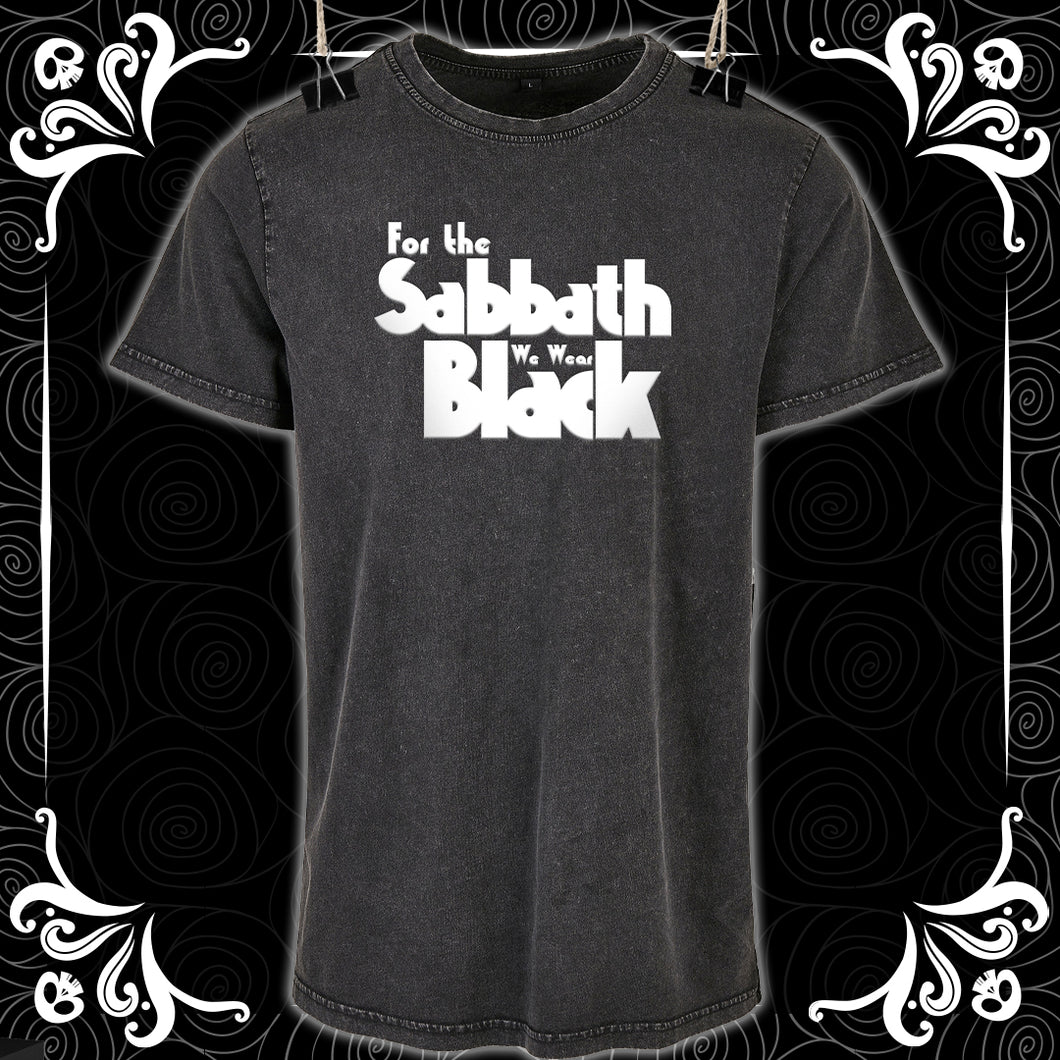 For the Sabbath we wear Black - Vintage style short sleeved Tee