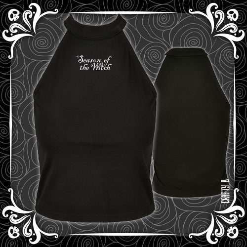 Season of the Witch Text Turtle Neck Vest Top