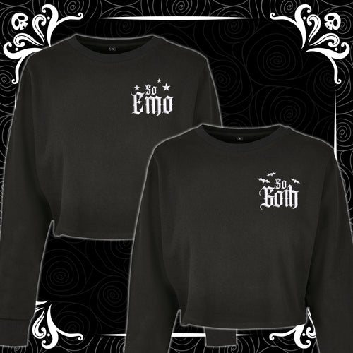 So Goth So Emo Cropped Sweatshirt