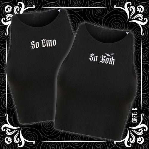 So Goth So Emo Cropped Tank