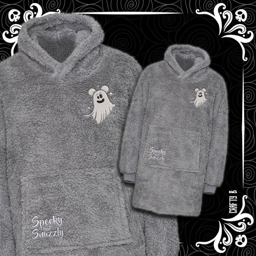 Spooky but Snuzzly - Oversized Teddybear Hoodie (Adult and Kids sizes)