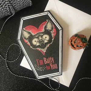 Batty For You Coffin Card