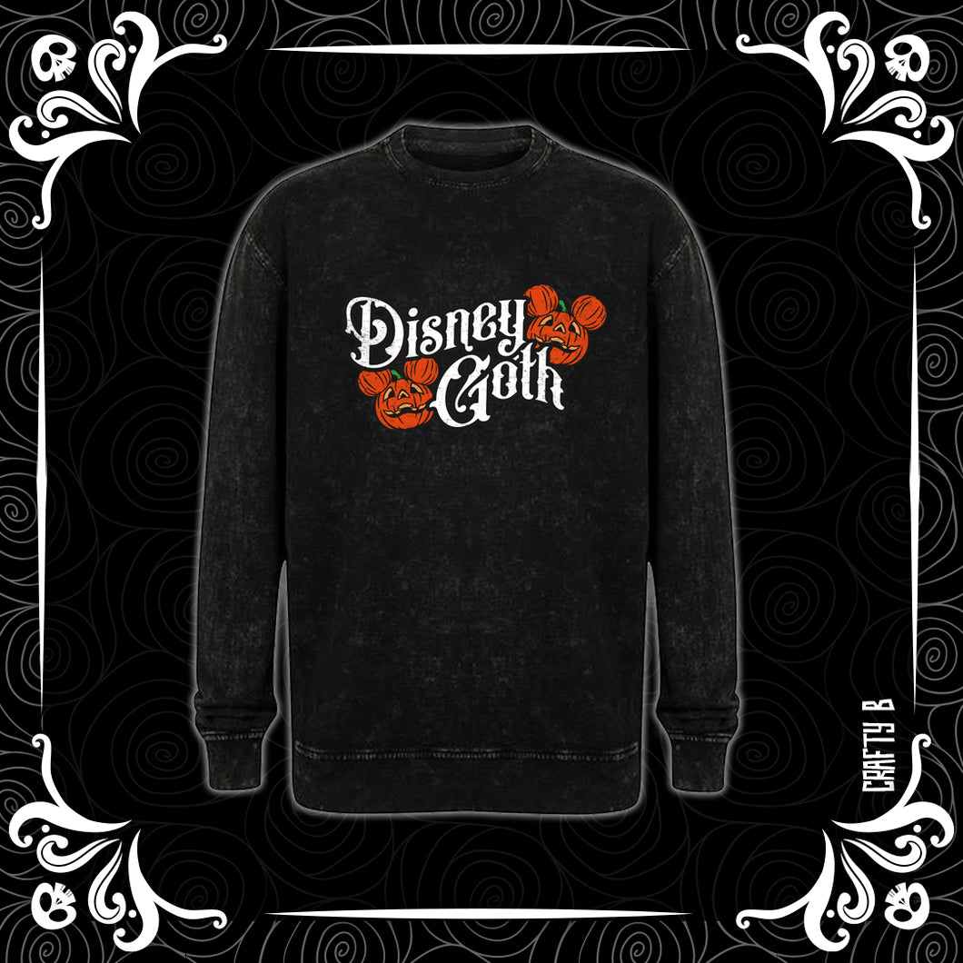Vintage Style D-Goth Acid Washed Sweat