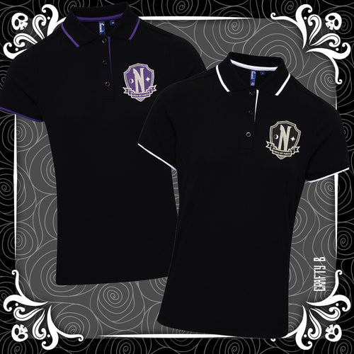 Nevermore Crest Fitted Polo Tee