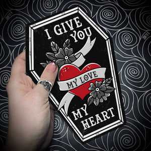 Personalised Fob I Give You My Heart Coffin Card