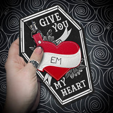 Load image into Gallery viewer, Personalised Fob I Give You My Heart Coffin Card